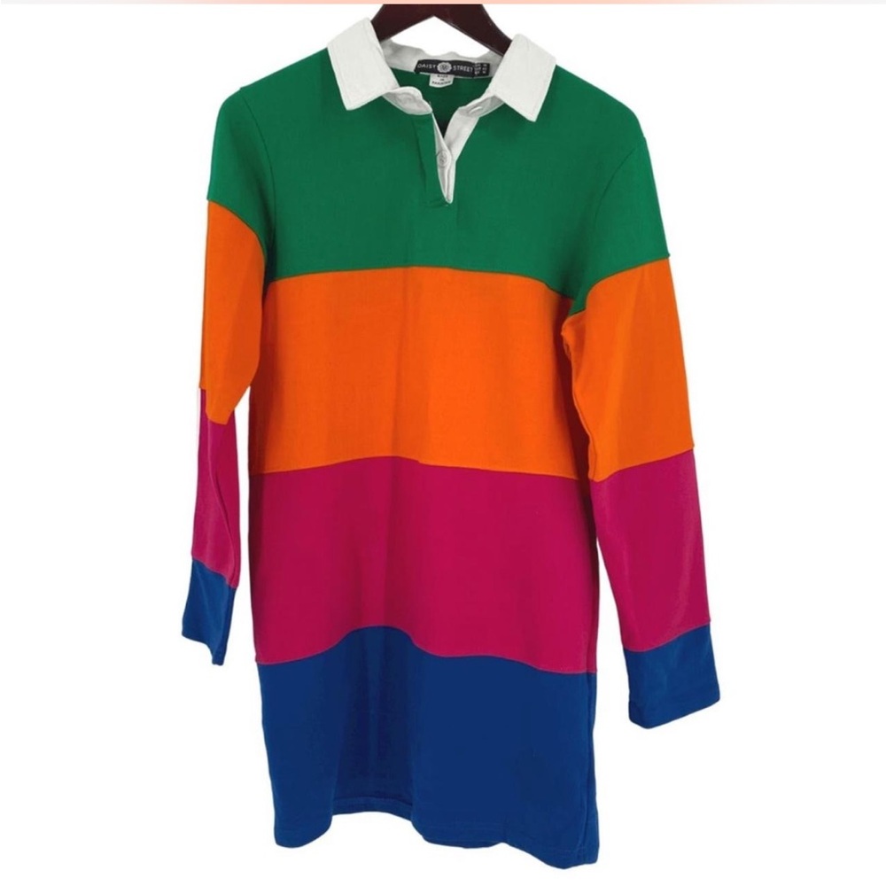 Color block rugby dress